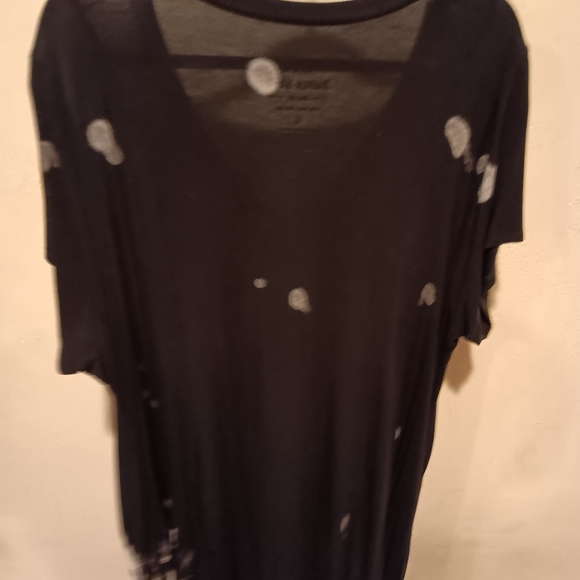 Torrid Black Swing Dress Bleach Tie Dyed #22 - Picture 2 of 3